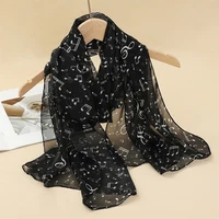 2024 New Print Chiffon Scarf Shawl Women Sunscreen Silk Scarf Turban Long Wrap Beach Travel Outdoor Accessories Trendy Headband - Image 2