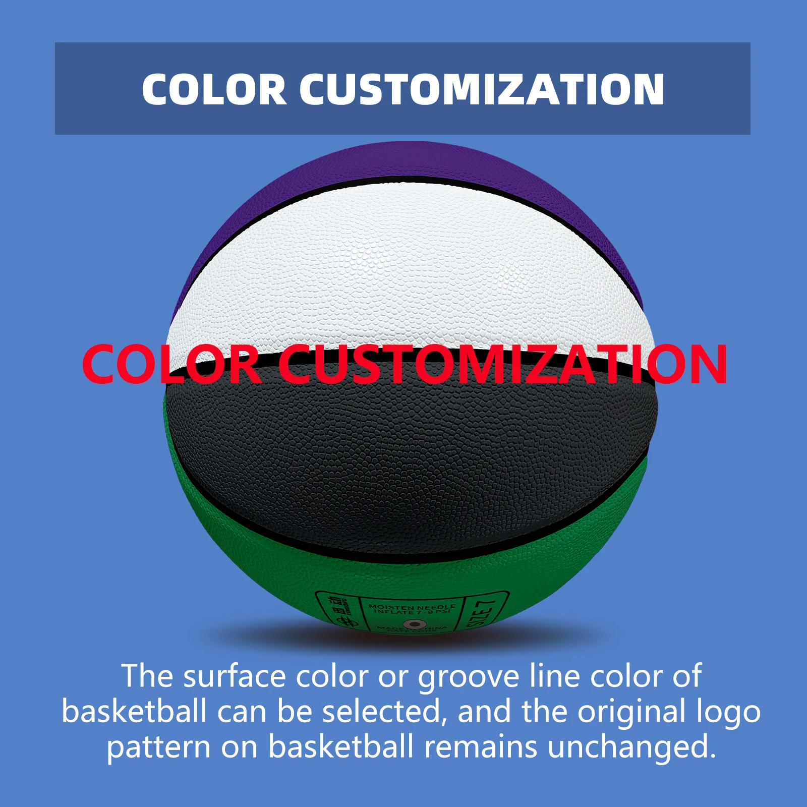 Custom Standard Leather Basketball Professionally Customized Various Logos Pictures And Colors For Men And Teams For basketball balls