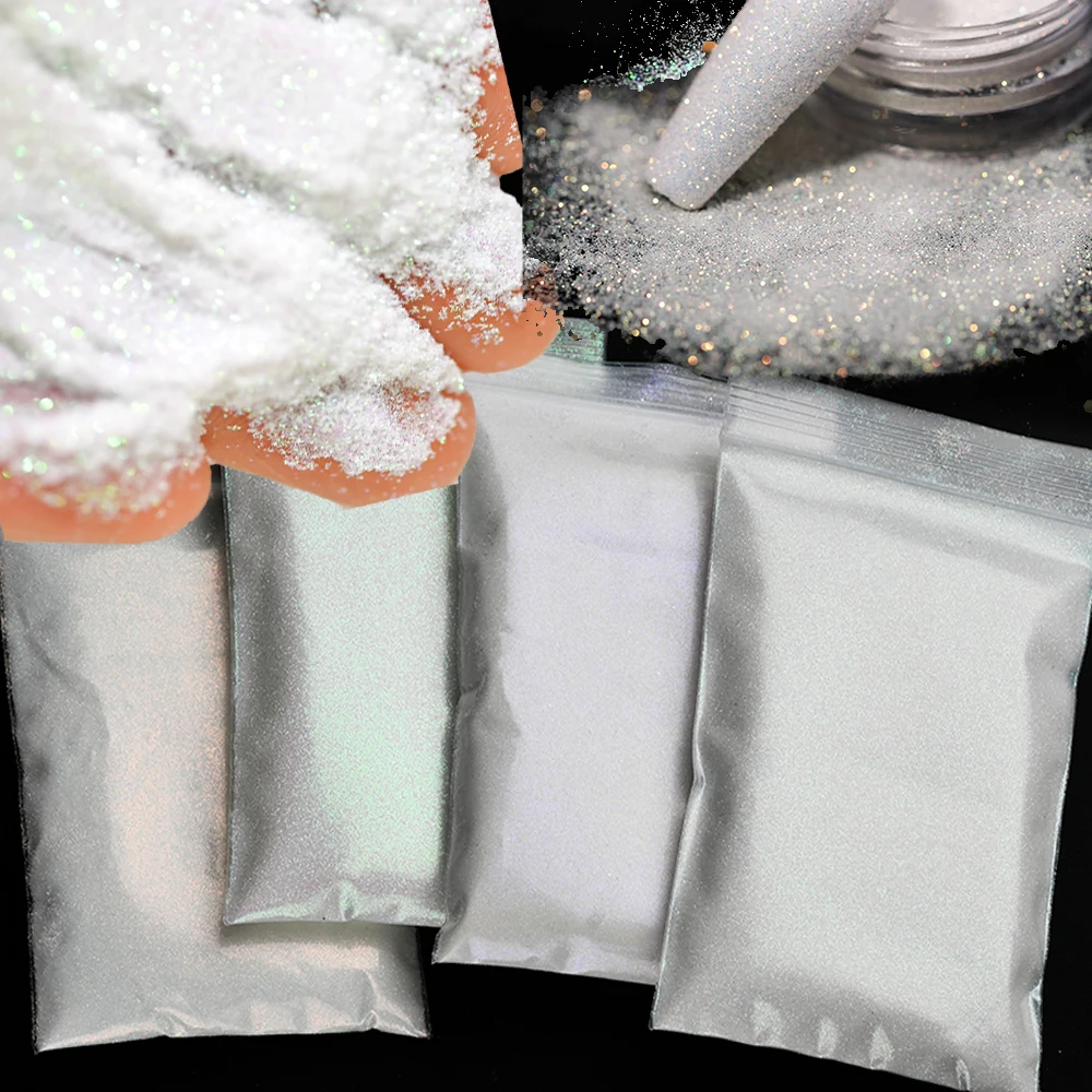 Nail Glitter Nail Powder Nail Decoration Christmas Candy Sweater Effect Nail Glitter 0.1mm Nail Art Sugar Powder Sparkly Holographic Manicure Sugar Dust 10g