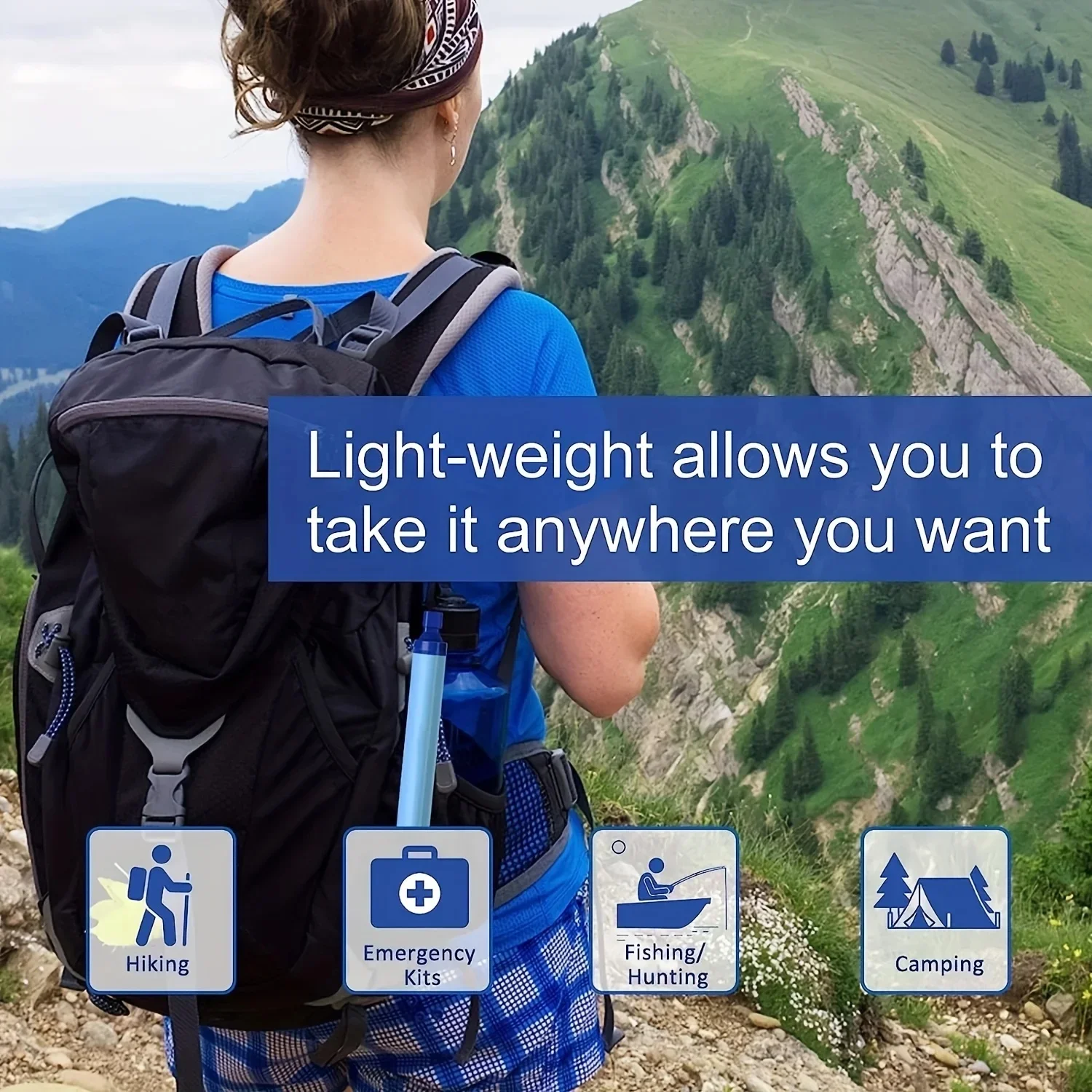Outdoor Water Purifier Portable Purifier Water Filter Suitable for Streams Lakes