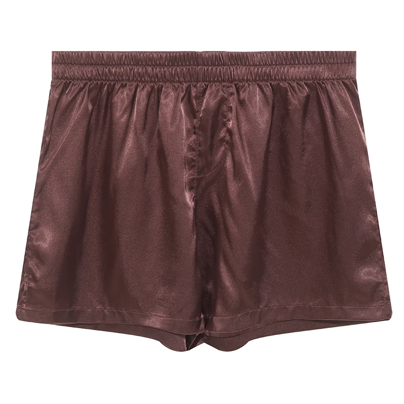 KAMUON Pantalones Cortos De Dormir Para Hombre, Sexy, Transpirable, Con Bolsa Incorporada, Ropa Interior, Negro Gris