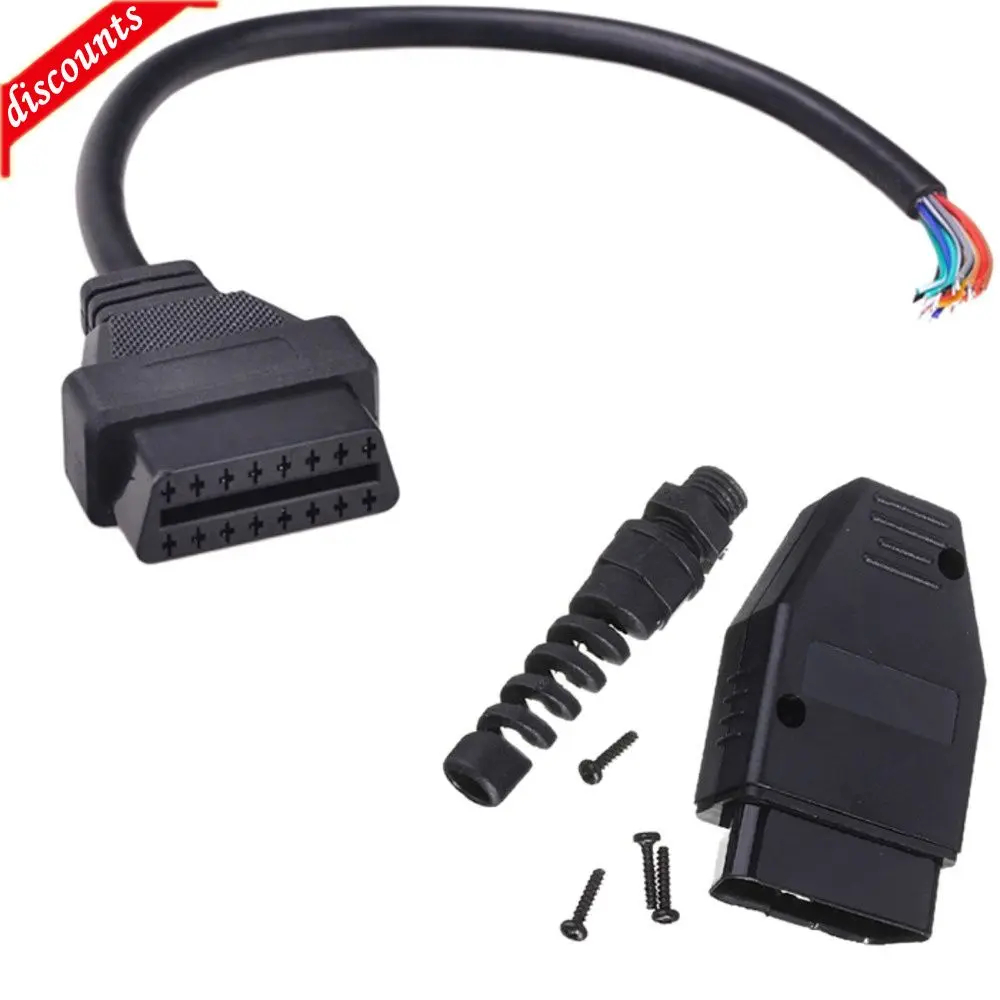 

OBD2 (M + F) штекер + 16-контактный открытый удлинитель кабеля в сборе OBD 2 OBD II диагностический адаптер jсейный Бесплатная доставка