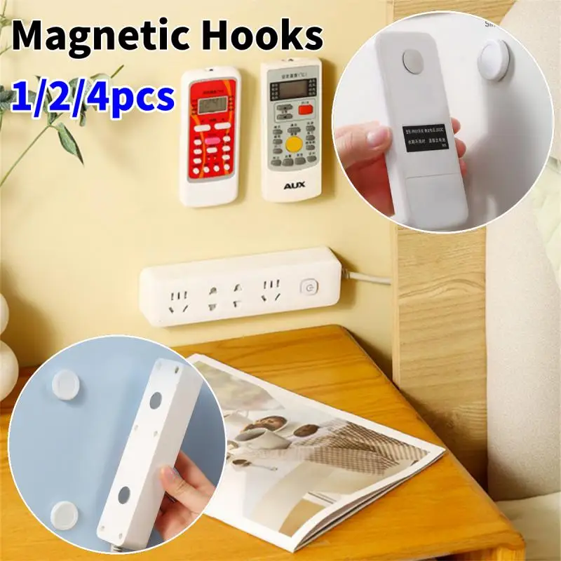 

Magnetic Suction With Magnet Air Conditioner Remote Control Storage Rack Hole Wall-mounted Strong Sticker Router Plug-in Storage