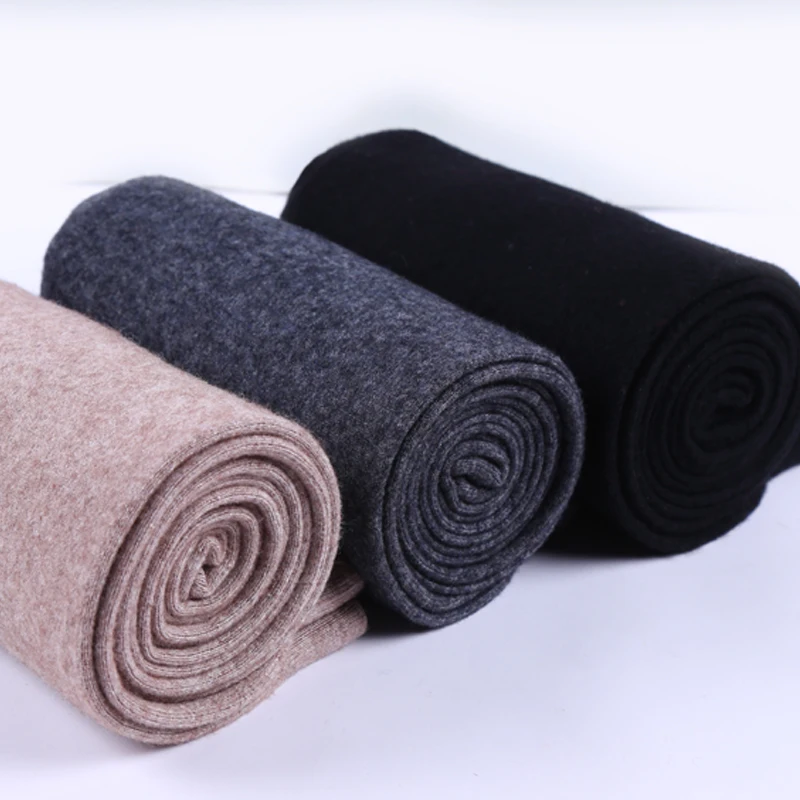 Autumn and Winter Wool Pants Women's  Pure Wool Double Layer Thickened Leggings Tight Thermal Pants High Waist Tide
