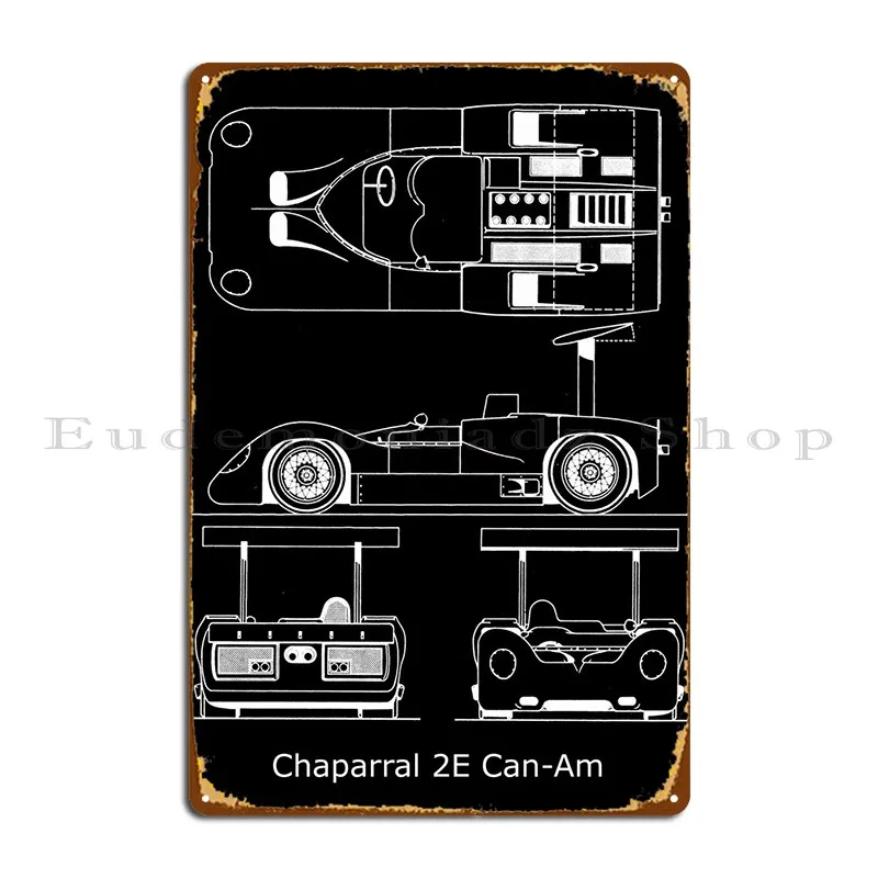 Chaparral 2E Canam 1966 Metal Sign Garage Printing Crea Design Living Room Tin Sign Poster