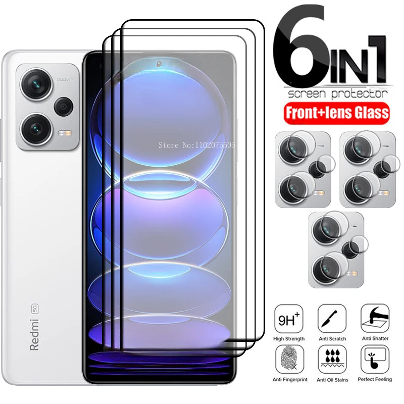 

6-в-1 Взрывозащищенная Защита экрана для XIAOMI Redmi K 20 30 40 50 60 PRO защита экрана на Redmi Note 13 12 11 Pro Plus