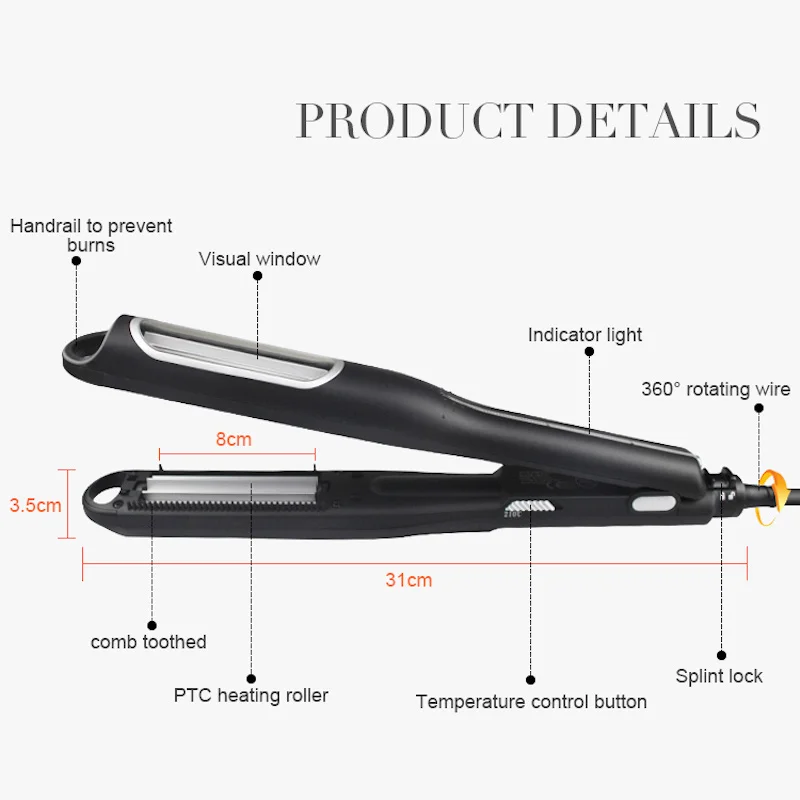 Automatic rotating ceramic curling iron PTC heater Professional hair splint Multi-functional hair styling tool