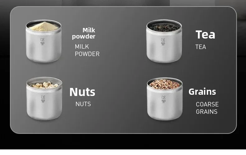 Keith Titan Luftdichte Aufbewahrungsdose mit Versiegeltem Deckel und Messlöffel für Kaffeebohnen, Tee, Nüsse, Trockenfutter, Frischhaltedose 350ml – Detail 13