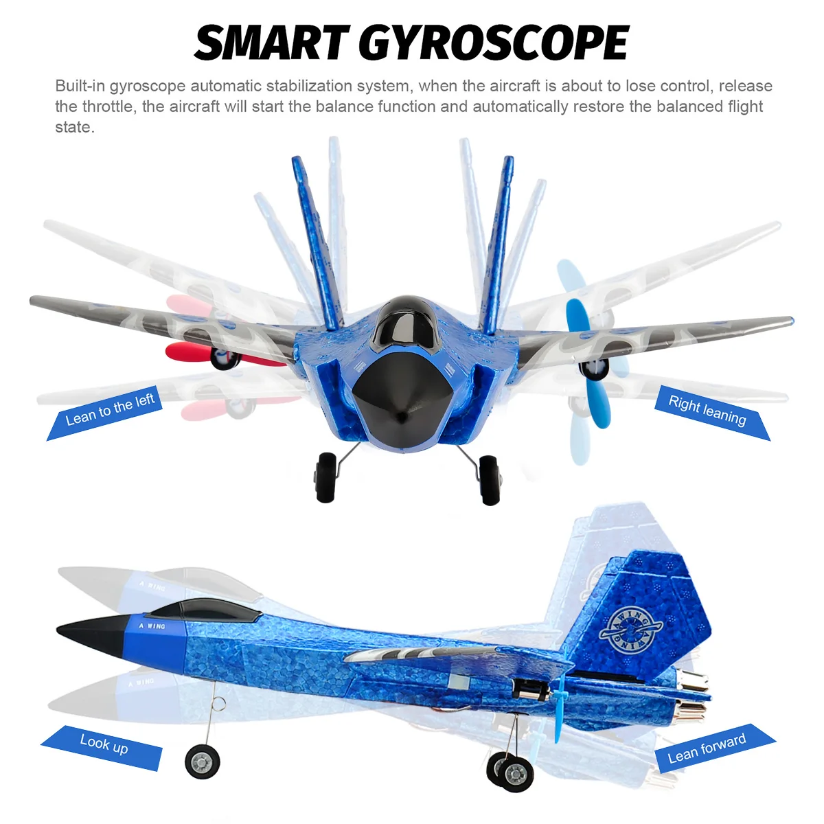 RC Plane F35 Fighter 2.4G Remote Control Aircraft EPP Foam Flying Model Glider Airplane Model Toys For Children Boys Gift 4
