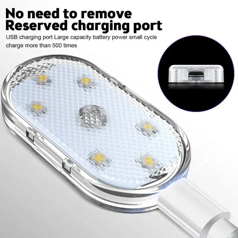 차량용 LED 터치 라이트, 마그네틱 비상 램프, 무선 자동 지붕 천장 램프, USB 충전 독서등, 미니 분위기 램프