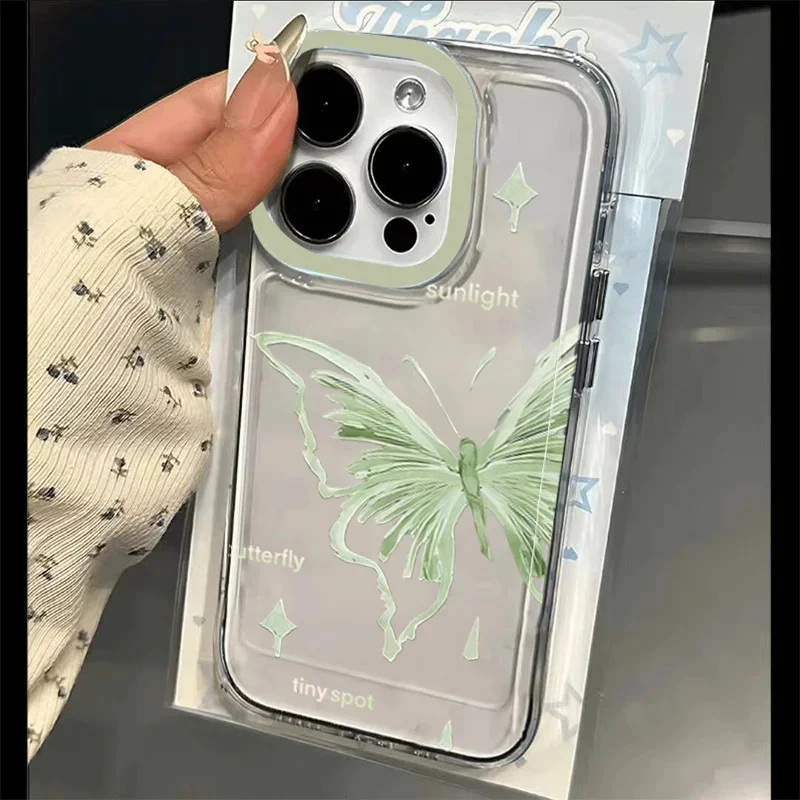 Korea Pink Bowknot Pattern Clear Soft Phone Case