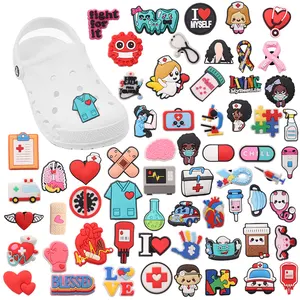 1pcs Medical Series Nurse Ambulance Shoes Accessories Adult Sandals Shoe Buckle Decorations for Croc Jibz Charm Birthday Gift