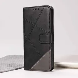 Leather Flip Wallet Phone Case with Card Holder - Motorola Moto G54 Power (I3 - Black)
