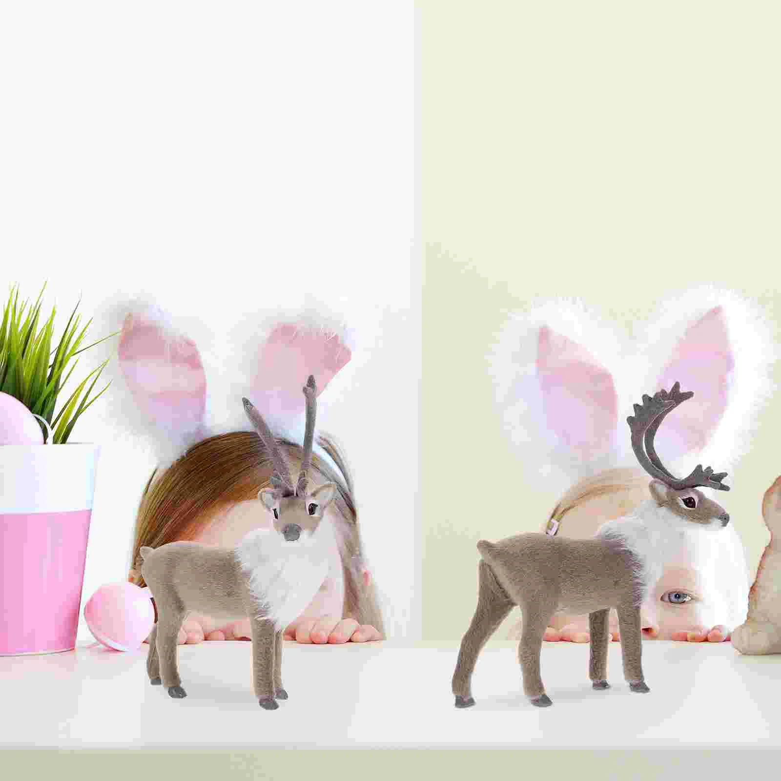 

Xmas Decorative Christmas Animal Office Desk Center Lawn Interior Table Home Desktop Kids Gift Top Sculpture Party Painted