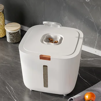 Seau à riz épais et résistant à l'humidité, avec couvercle scellé, boîte anti-insectes pour nouilles pressées de 5/10KG, boîte de rangement de poudre, 1 pièce 1