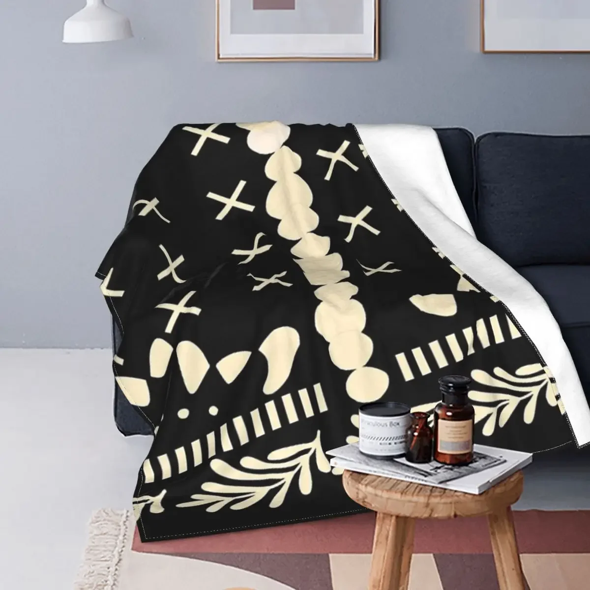 

African Mud Cloth Blankets Flannel Multi-function Throw Blankets Sofa Throw Blanket For Couch Bedding Outdoor Throws Bedspread