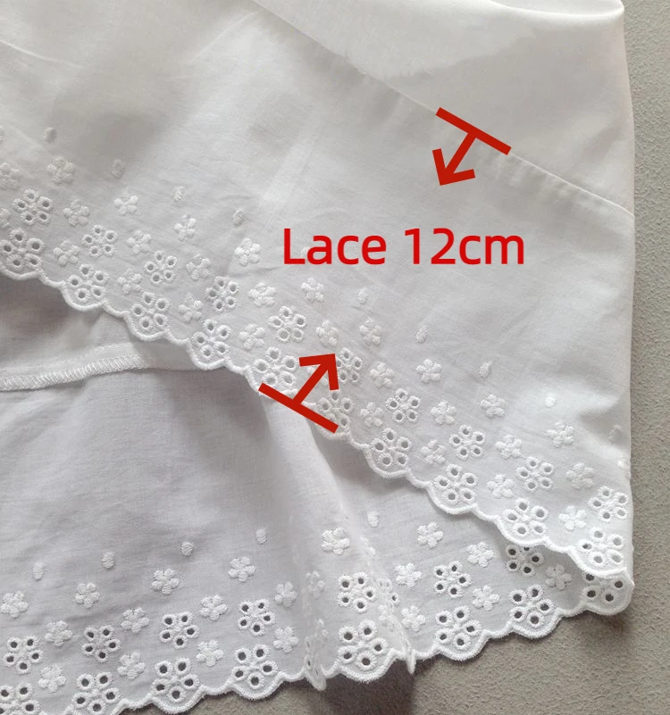 100% Cotton Slip Dress for Women Basic Half-length Underskirt Lace Embroidery Half Slip Loose Lining Single Layer Petticoat