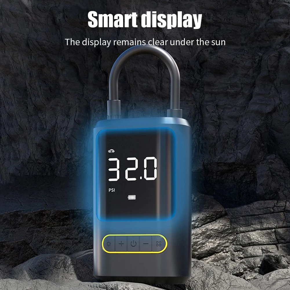 150PSI Bicycle Tire Tyre Inflator Multi-purpose Inflatable Pump USB Type-C Rechargeable 4000mAh Battery for Bike Motorcycle Car