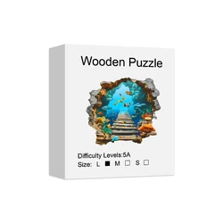 Exquisite Underwater World Wooden Puzzle - Challenging Intellectual Toy and Elegant Home Decor Gift (L)