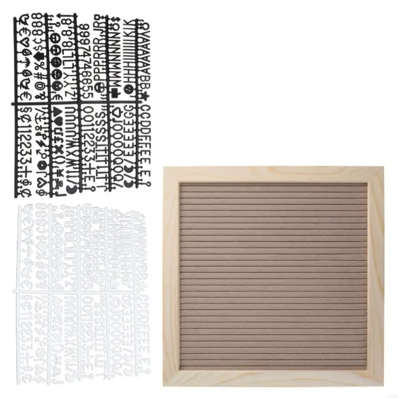 12PB Message Board Set Frame DIY Message Board Menus Notes Felt Letter 10x10Inch Sign with 460 Letter