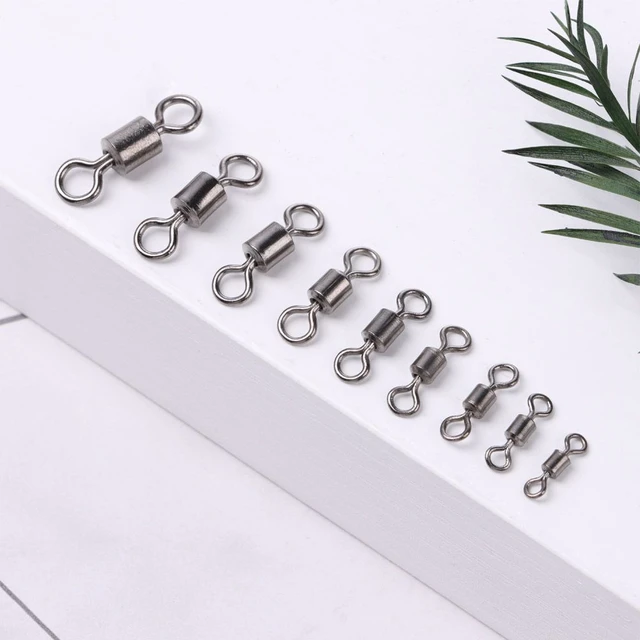 Stainless Steel Fishing Swivel Barrel  Stainless Steel Fishing Connector -  100pcs - Aliexpress