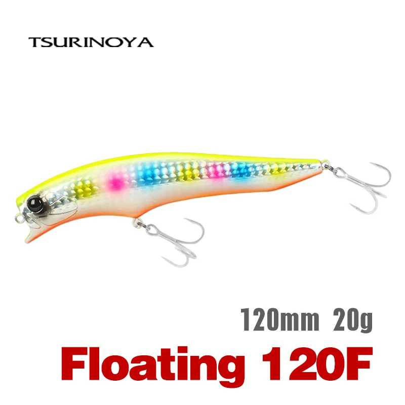 TSURINOYA Floating Minnow 120F Ultra Weitwurf-Strandfischköder 120mm 20g 0-30cm GORGO Salzwasser Seebarsch Flunder Hardbaits