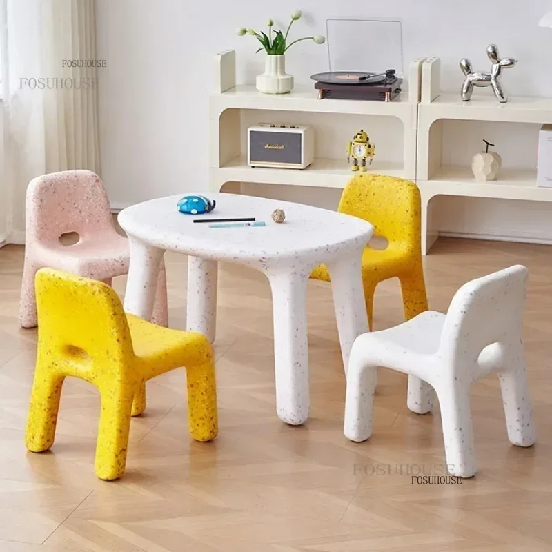 Modern Children's Tables Peanut Table Kindergarten Home Plastic Desk and Chair Set Early Education Study Writing Toy Table e
