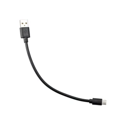 Compact 20cm USB Lightning Cable - 2.4A Fast Charging Ultra - Short Data Cable - 0.2m (Black for Lightning)