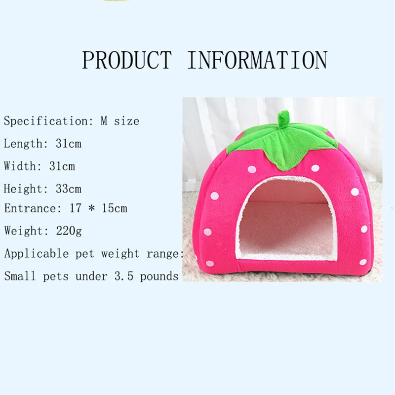 Dog Kennel dog kennel cat kennel pet yurt strawberry nest tent dog cage pet supplies