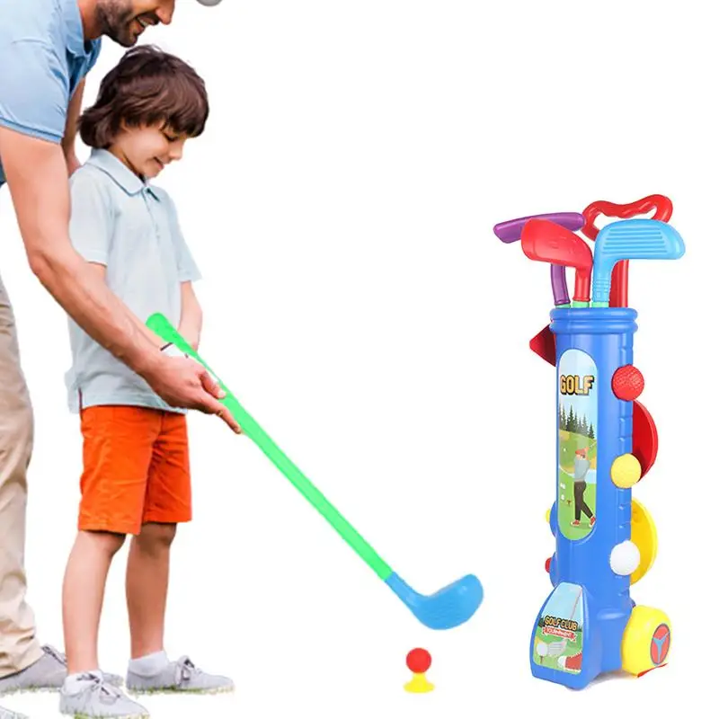 

Early Educational Kid Golf Set Mini Interactive Kids Toy Ball Golf Clubs Set Parent-child Activities Outdoor Sports Game Toy