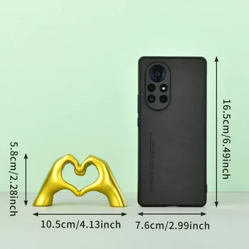 Gold Heart Hand Statue 1