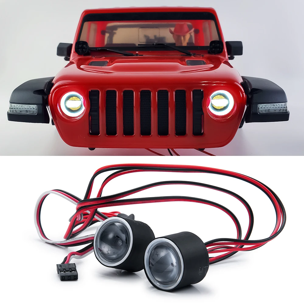 MIBIDAO 1/10 RC ũѷ ڵ  ǰ LED , Axial SCX10 III AXI03007 AXI03006    Ʈ, 22mm, 3.7V-5V