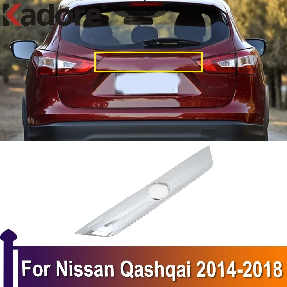 

For Nissan Qashqai 2014 2015 2016 2017 2018 Rear Trunk Lid Cover Trim Tail Gate Protector Frame Car Accessories ABS Chrome