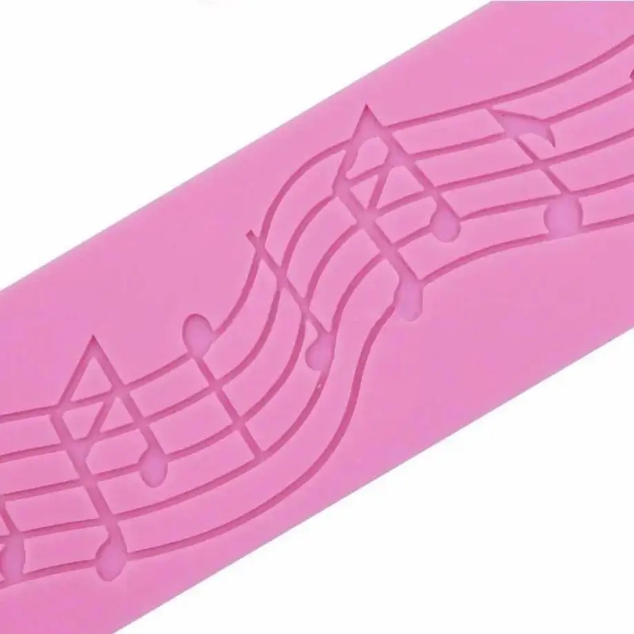 1Pcs Cake Decoration Molds Music Lace Silicone Mold Lace Note Silicone Cake Wedding Cookie Chocolate Silicone Molds Pastry Tools