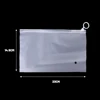10pcs A5 Clear Storage Bag Zipper Punch Portable File School Supplies Holder Cosmetic Organizer Pocket Travel Bags Category Desk 6