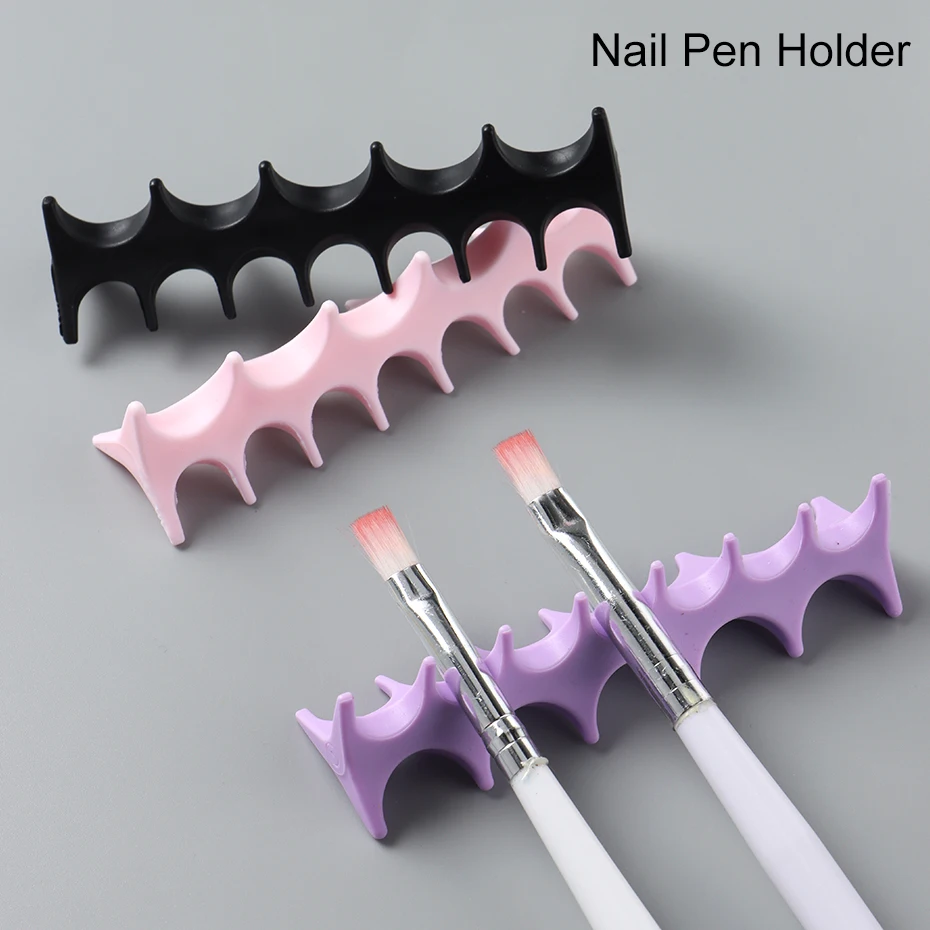 Soft Silicone Nail Pen Holder Brush Rack Shelf UV Gel thumbnail 4