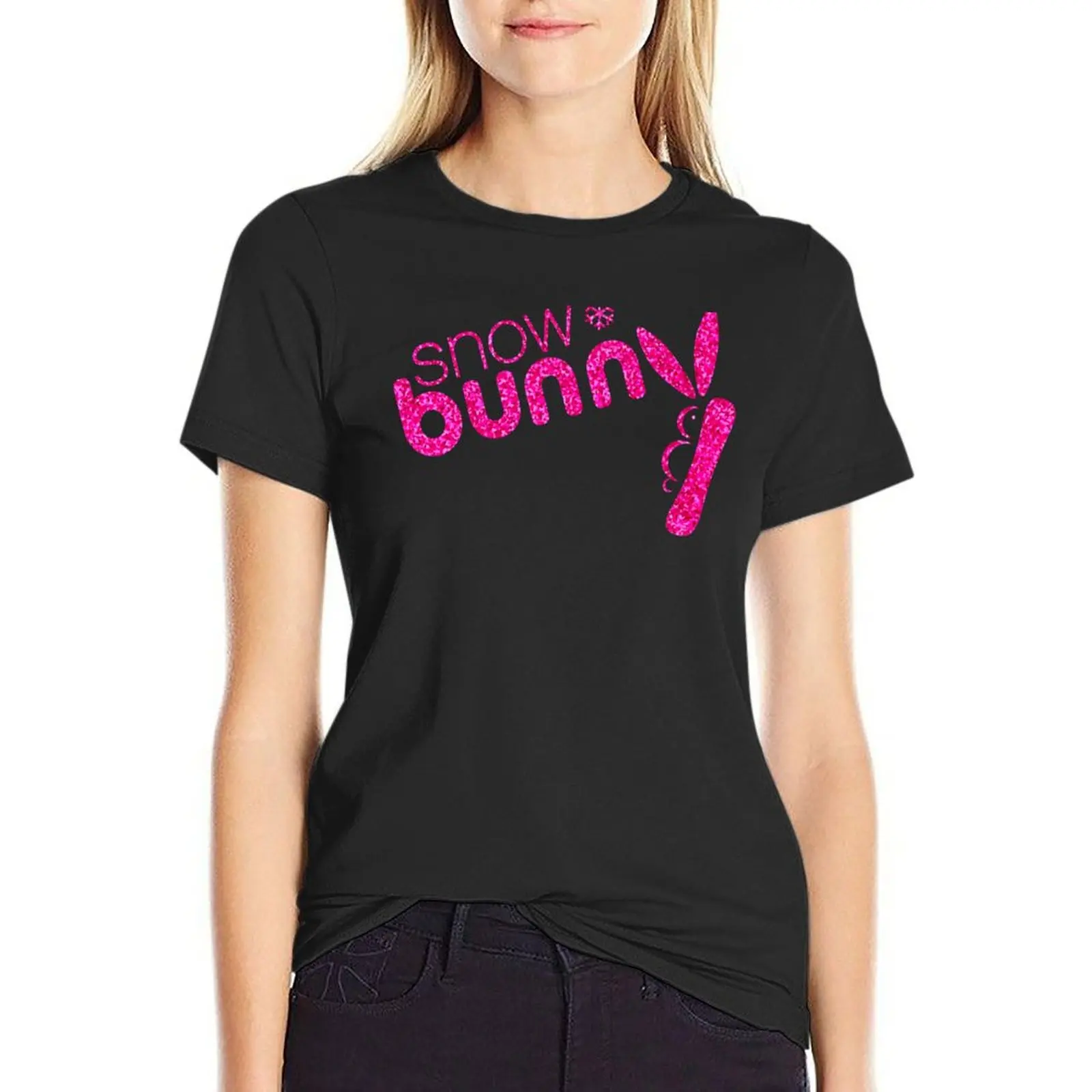 

Snow Bunny Snowboarding Bunny T-Shirt Female clothing tees t shirt for Women