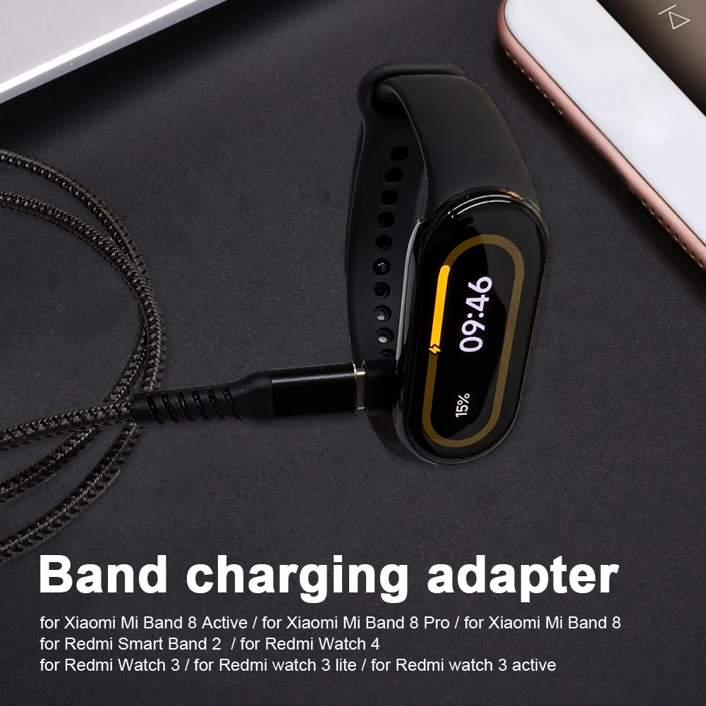 Magnetic Charger Adapter for Xiaomi Mi Band 8 Active/8 Pro TYPE-C Watch Charger Connector for Redmi Watch 4/3/3 Active/3 Lite