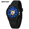 Fashion Sanda 6139 Student Quartz Watch Creative Cute Cartoon Wealth Cat Silicone Strap Wristwatch For Boys And Girls Clock Gift 5
