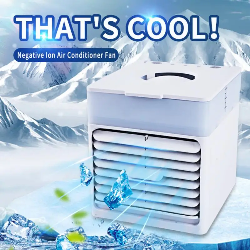 

Usb Electric Fan New Mini Mute With Night Light Cooling Supplies Portable Air Conditioner Convenient For Room Office Air Cooler