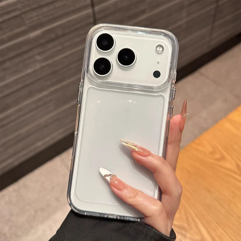 Premium Shockproof Clear Acrylic Phone Case with Transparent Bumper