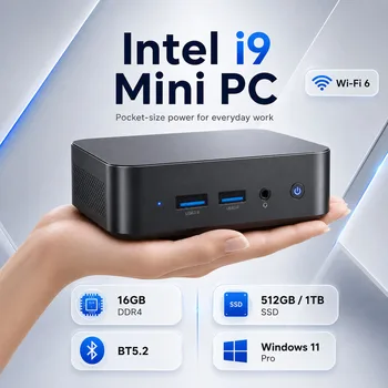 MINI Gaming PC Windows 11 Intel Core I9 10980hk 16GB 32GB RAM 1TB SSD WIFI 6 BT5.2 4K HD Mini Gaming Office Study PC 1