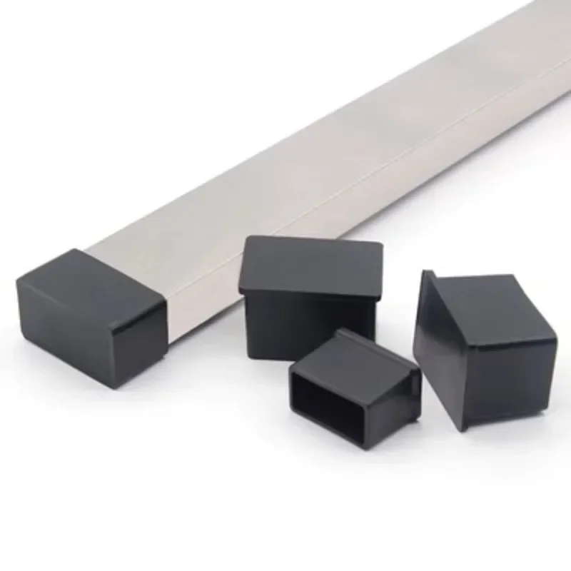 Chair Leg Caps Square Rectangle Rubber Table Feet Furniture Tube End Covers Tips Non-slip Floor Protector Pads Pipe Plugs Black chair leg caps,chair leg protector,furniture foot protector,furniture leg pads,furniture foot pads,furniture leg caps,pipe plugs,rubber furniture feet pads,furniture feet