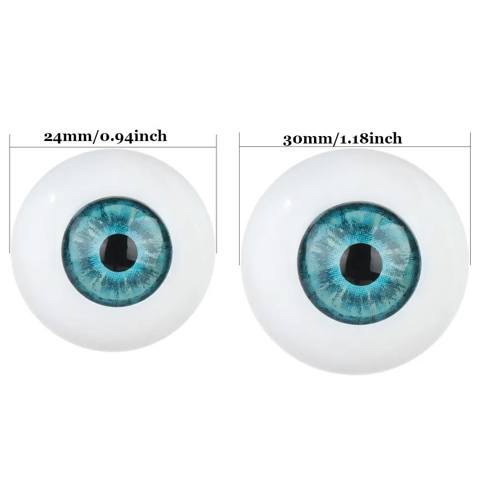 24/30mm Blue Brown Green Doll Acrylic Eyes Doll Eyeball For BJD Doll Making Crafts DIY Eyes Accessories Safety Doll Animals Part 5