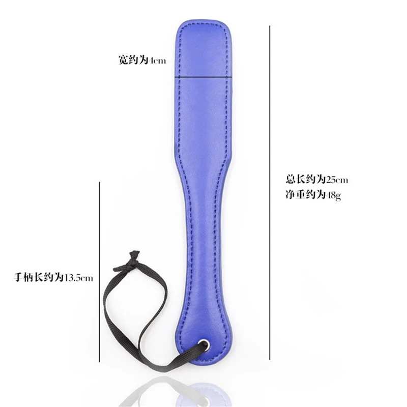Blue PU Leather Spank，Horse Whip Flog Spank Paddle for Horse Training Crop Equestrian Riding Bat 3