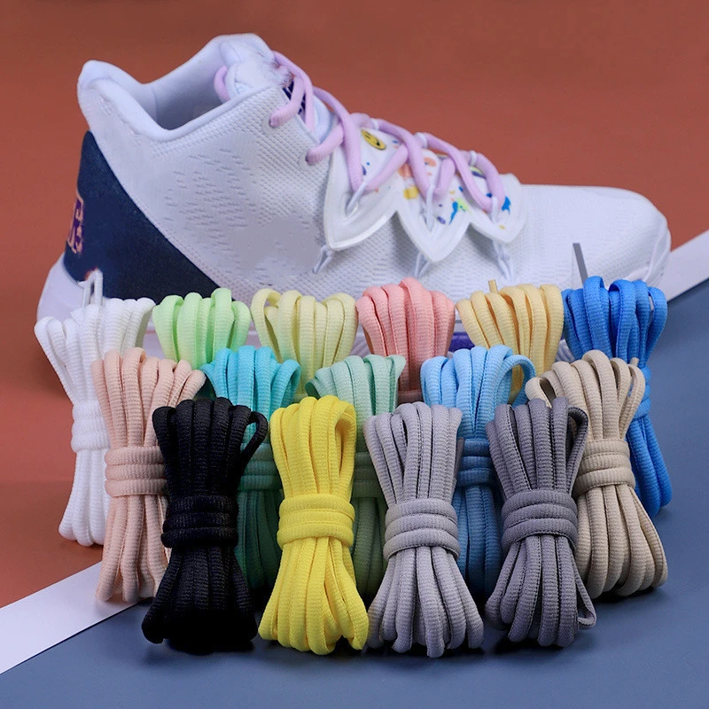 1Pair Basketball Semicircle Oval Shoelaces for Sneakers Shoe Laces Soft