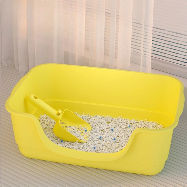 Cat Bedpans Litter Box Waterproof Pet Toilet & Beds 2-in-1 XL Large Size for Maine Coon Stray Cats Durable Easy Clean Outdoor 3