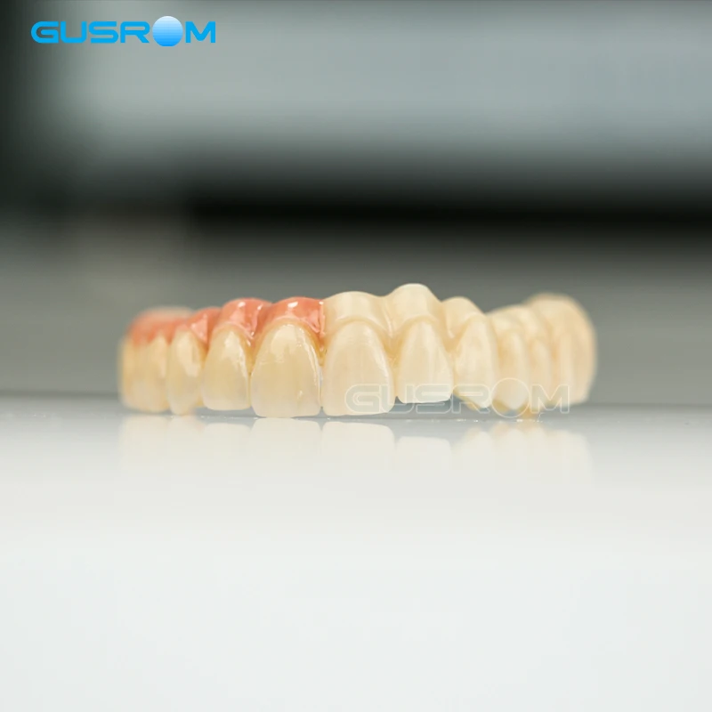 GUSROM 3D PRO Mehrschichtiger Zirkonoxid-Block 98mm A1 A2 A3 Offenes System 1050MPa Hohe Festigkeit 57% Transluzenz für CAD CAM Dental-Kronen – Detail 5