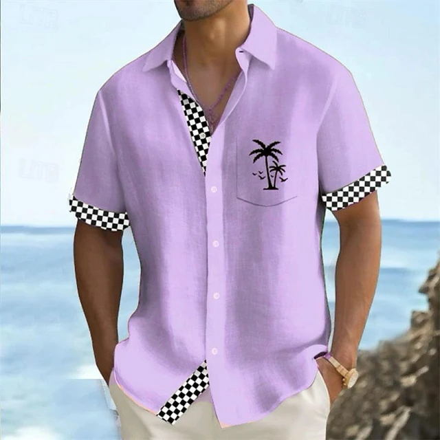 Pacific Legend Aloha Shirts Pacific Legend - Camisas Tropicales Con Mapas Hawaianos, S, Caqui Camisa Azul Hombre
