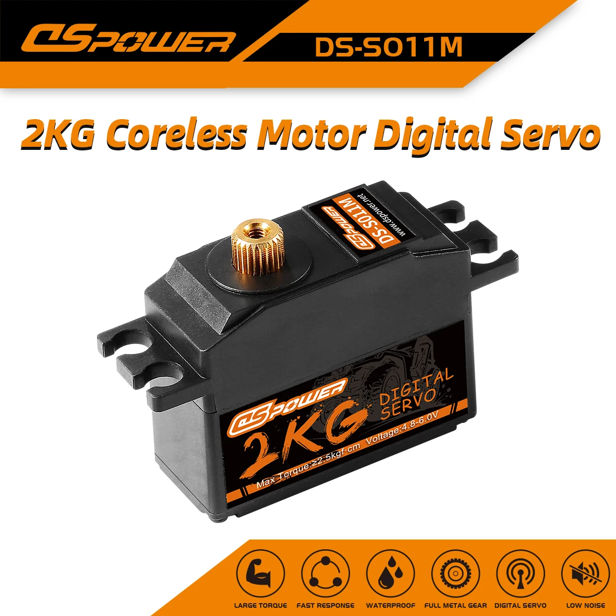 

DSpower 2KG Metal Gear Waterproof Servo Digital Servos for 1/12 RC Car 144001 12428 124018 mn99s mn86 Helicopter Plane Boat